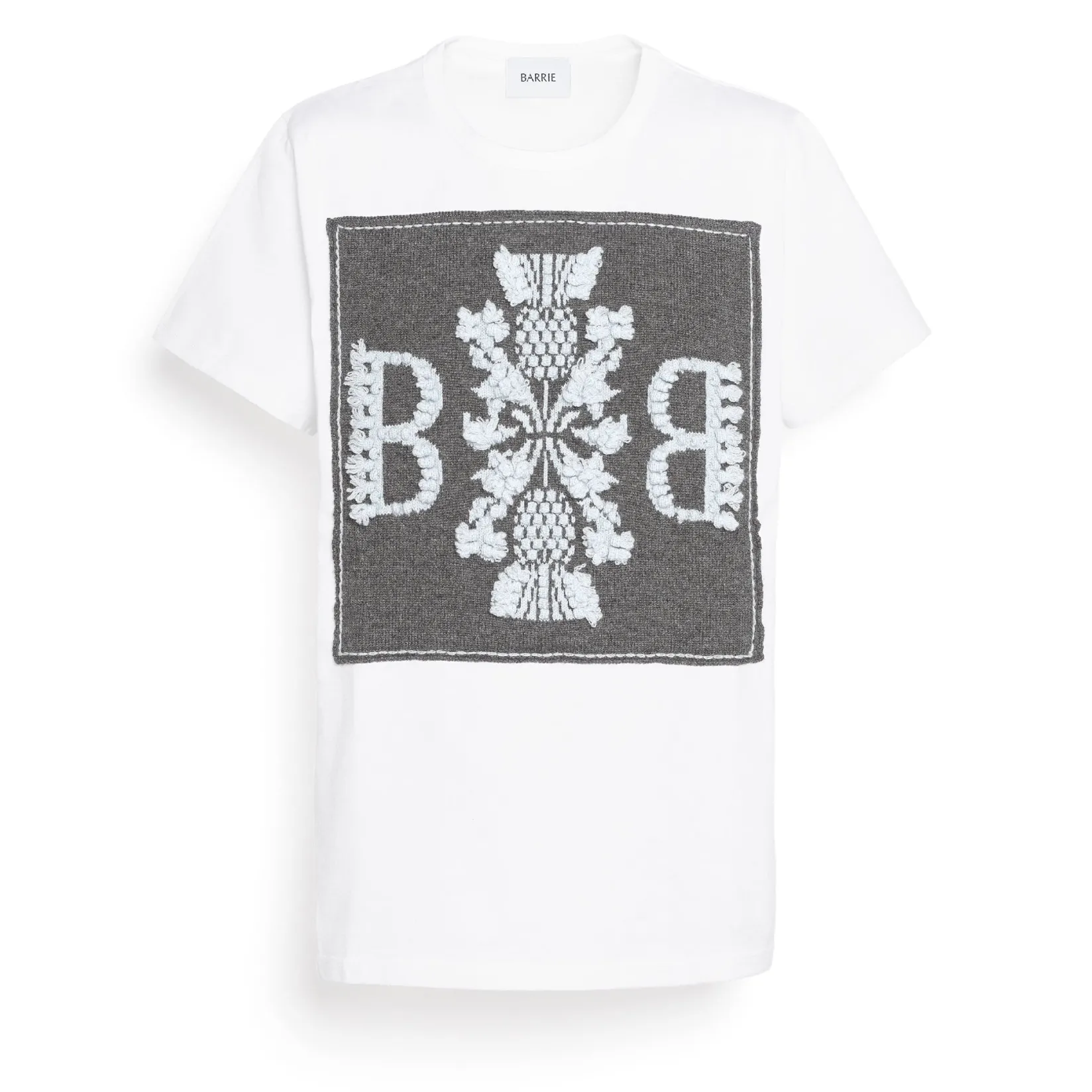 Women Barrie T-shirt with logo cashmere patch