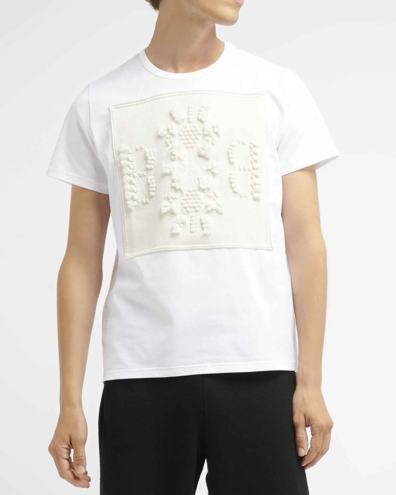 Women Barrie T-shirt with logo cashmere patch