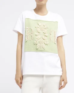Women Barrie T-shirt with logo cashmere patch