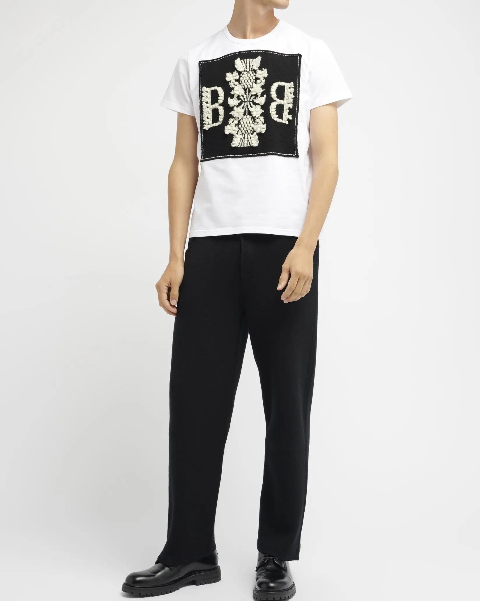 Women Barrie T-shirt with logo cashmere patch