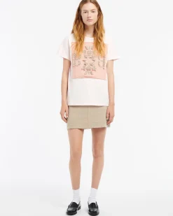 Women Barrie T-shirt with logo cashmere patch