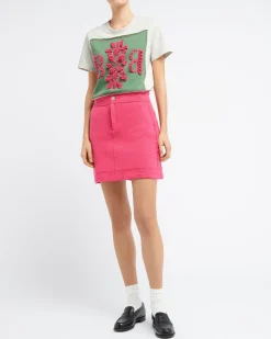 Women Barrie T-shirt with logo cashmere patch