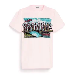 Women Barrie T-Shirt with Greetings patch in cashmere