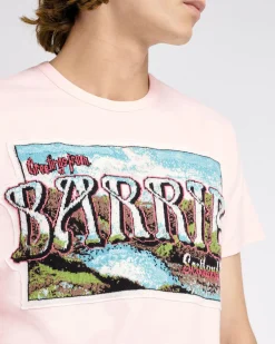 Women Barrie T-Shirt with Greetings patch in cashmere