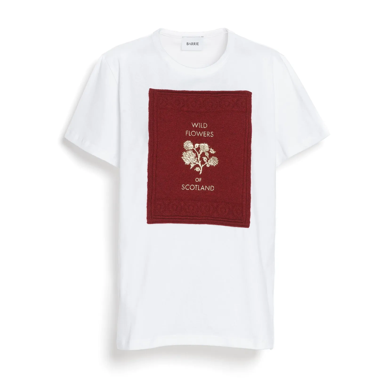 Women Barrie T-shirt with printed cashmere patch