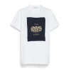 Women Barrie T-shirt with printed cashmere patch