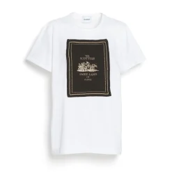 Women Barrie T-shirt with printed cashmere patch