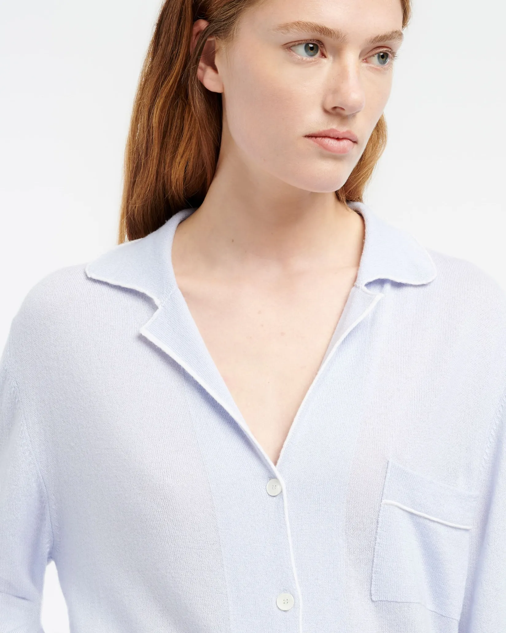 Women Barrie Ultra-fine cashmere and silk shirt