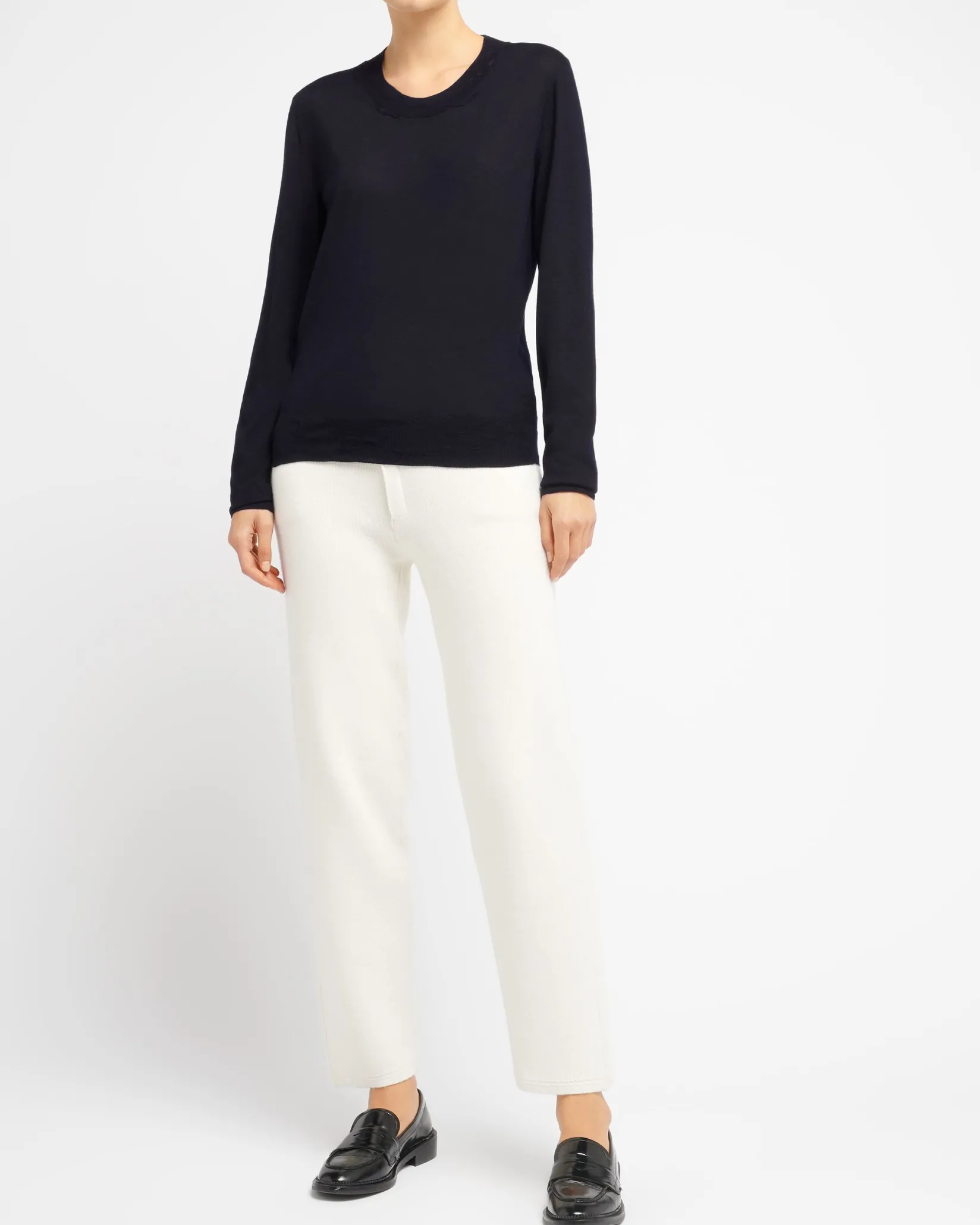 Women Barrie Ultra-fine cashmere round-neck jumper