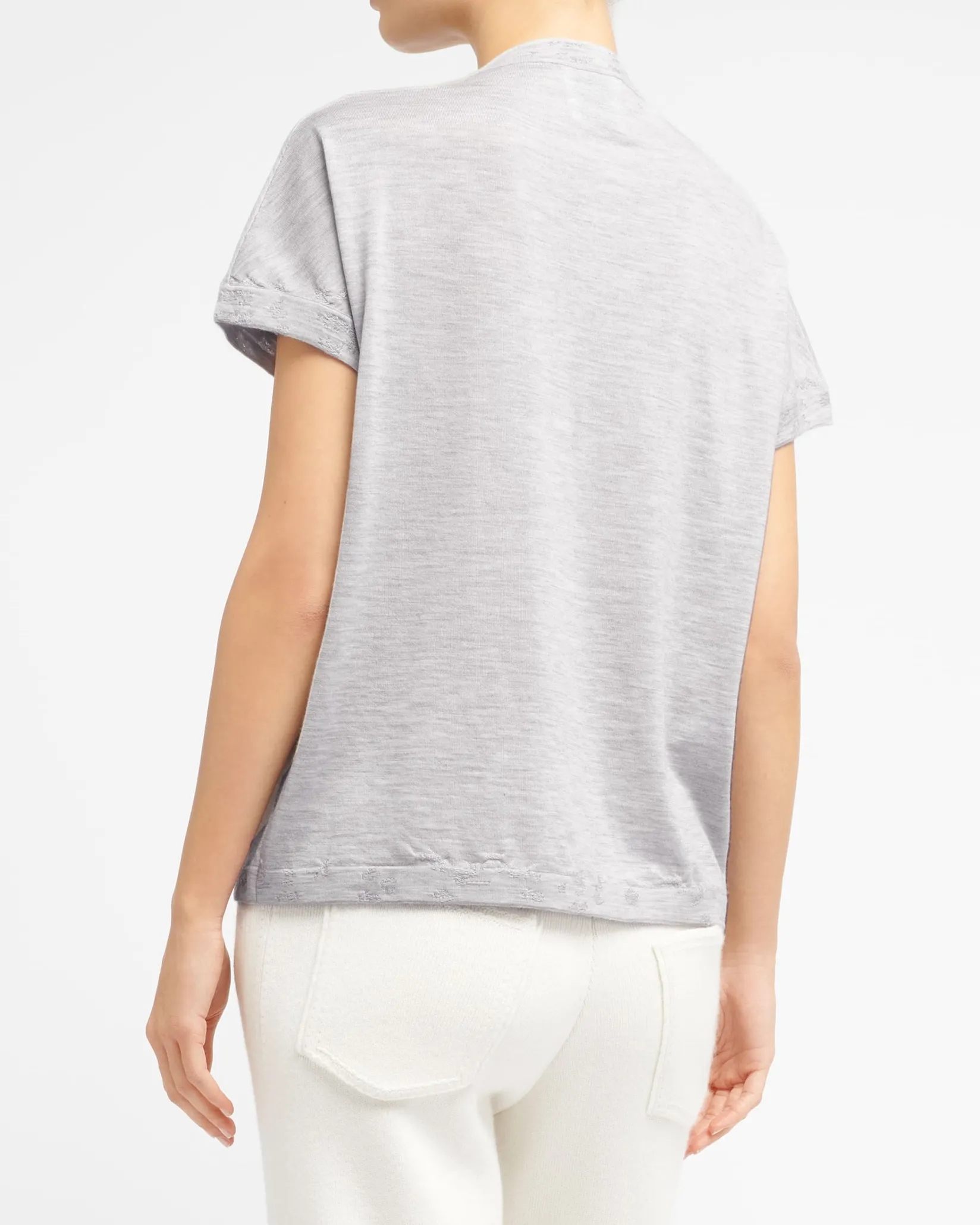 Women Barrie Ultra-fine cashmere round-neck top