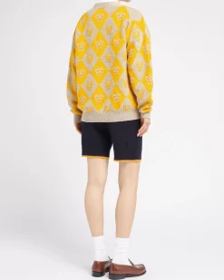 Women Barrie V-neck cashmere and wool cardigan with a butterfly motif