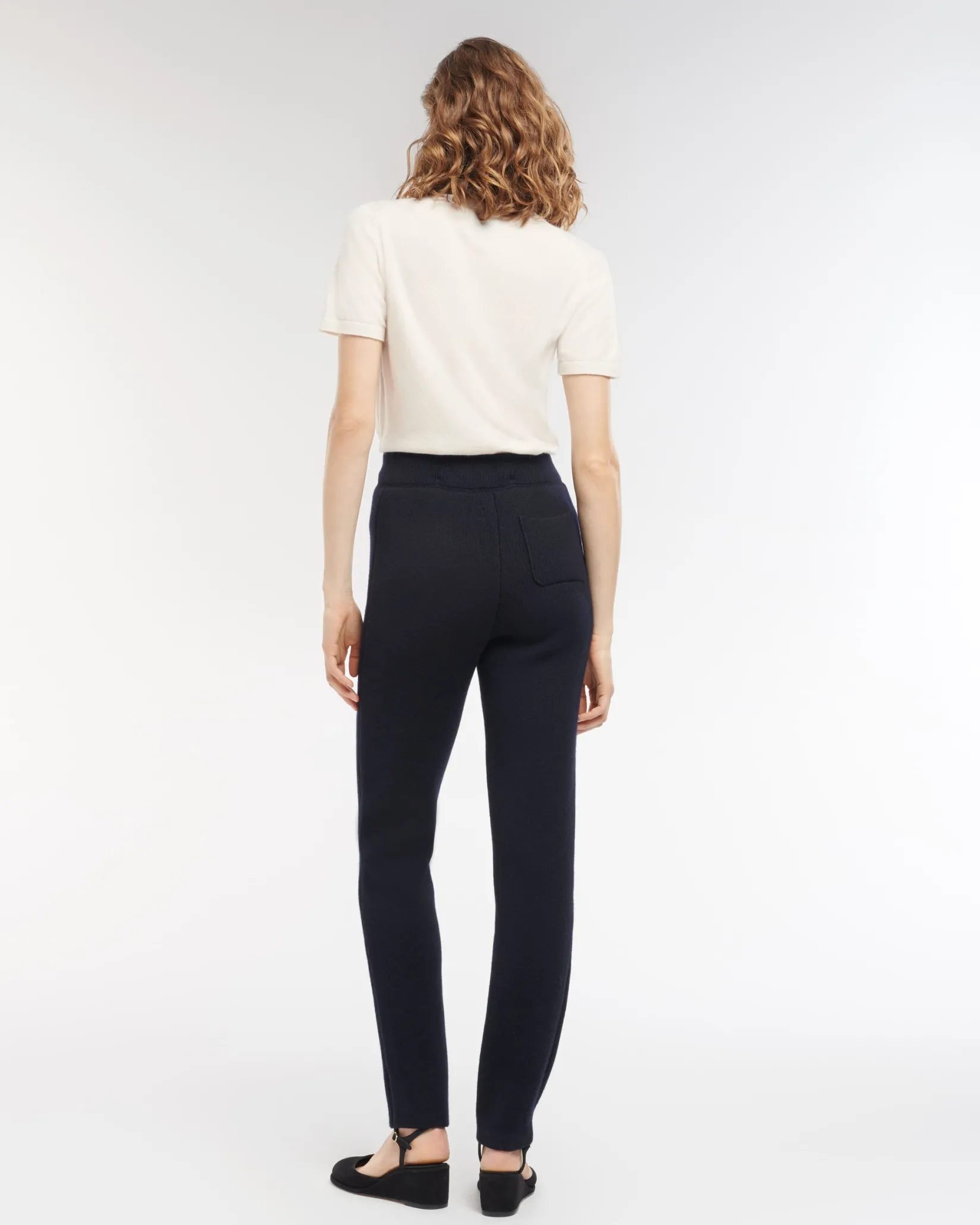 Women Barrie Warm trousers in cashmere, wool and silk