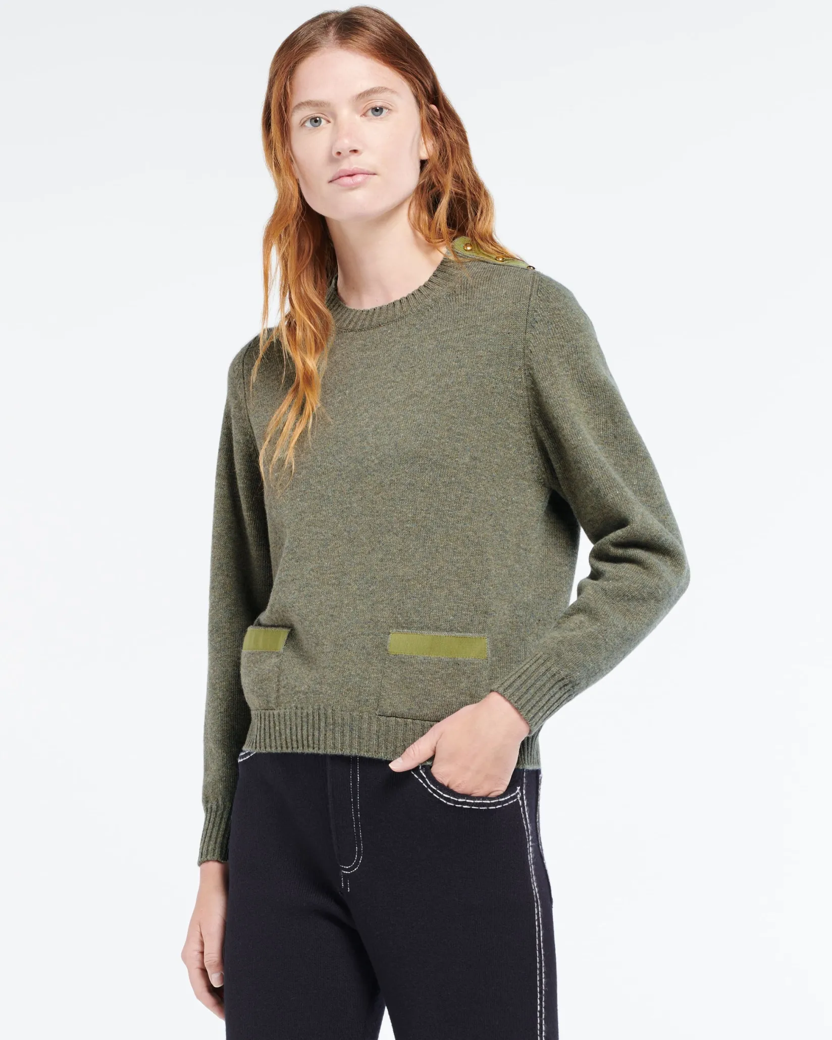 Women Barrie Wool jumper with ribbon detail